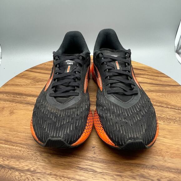 Brooks Hyperion Tempo Shoes Mens 9.5 Black Orange Running Racing Comfort Walking - Picture 2 of 8